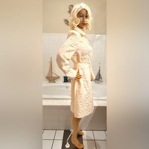 DESIGNER! DONCASTER COLLECTION!🌸100% SILK PEACOAT/DUSTER/White/Size-10